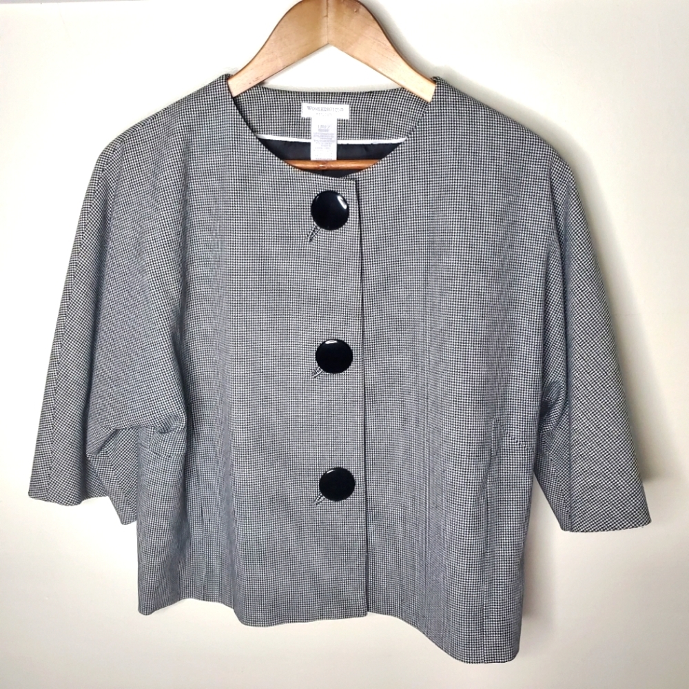 Vintage Houndstooth Office Bolero Jacket